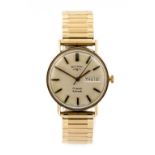 Rotary, a circa 1960's gentleman's Rotary 21 jewel automatic 9ct gold cased wristwatch, 3.