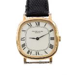 Favre-Leuba, a gentleman's gold plated Favre-Leuba wristwatch, 3cm white dial with Roman numerals,