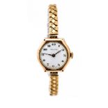 Rolex, a circa 1920's ladies's 9ct gold Rolex wristwatch, 2.