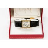 Cartier, a Must De Cartier Tank wristwatch, 2cm rectangular silvered dial with Roman numerals,