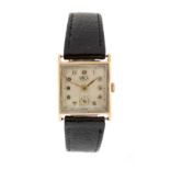 Vinca, a circa 1940's gentleman's Vinca gold Art Deco design wristwatch, 2.