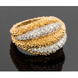 A Van Cleef & Arpels circa 1960s diamond set 18ct yellow gold ring,