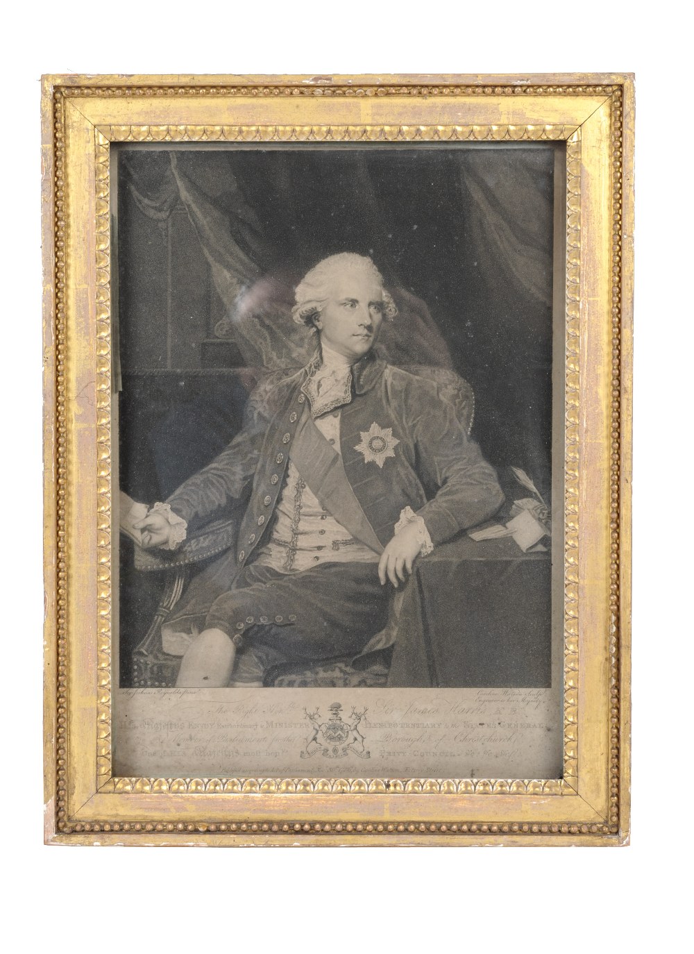 Collection of 18th-century framed mezzotint portraits: 'Jonas Hanway Esquire' (English traveller - Image 4 of 4