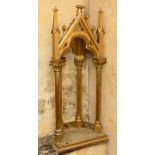 A Gothic Revival giltwood ecclesiastical niche,