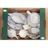 A collection of various ceramics comprising a Royal Worcester 'Fleurette' tea set for two,