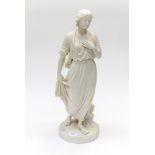 A Copeland Parian figure of Nora Creina by Raphaelle Monti, 1870, impressed mark,