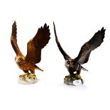 Two Beswick golden Eagles Ref 2062 high gloss finish and 2062 matt finish (2)