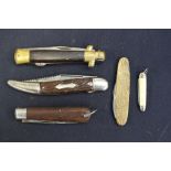 A collection of five Pen Knives to include a small fruit knife,