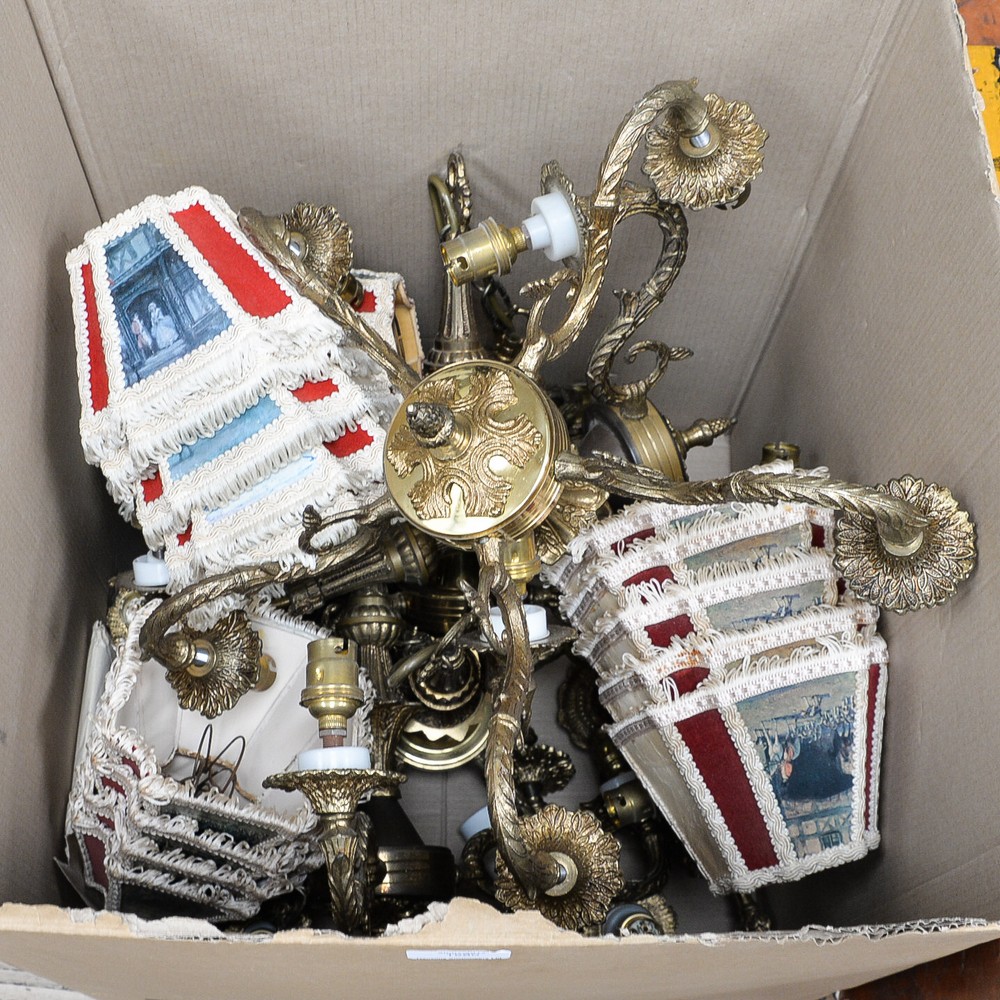 One box of assorted light fittings