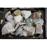 A quantity of hardstone specimens, including Lapis, quartz,