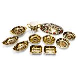Royal Crown Derby 'Old Imari 1128, four pairs of various shaped pin,