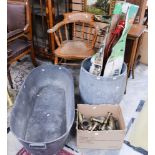 A box of brass and copper ware,