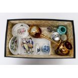 A small box of ceramics to include Royal Copenhagen,