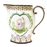A 19th century Staffordshire pearl ware relief moulded jug,