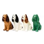 A set of four large Sylvac Spaniels No.