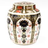 A Royal Crown Derby, Old Imari 1128 pattern, large ginger jar with lid,