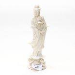 A Blanc du Chin figurine of Kwau Yin,