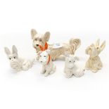 Beswick Terrier Dogs (with ladybirds) dating from 1930s,