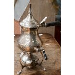 A silver plated samovar on stand,