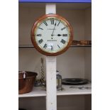 A 19th Century mahogany cased wall clock, the dial inscribed C.