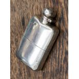 A silver hip flask, weighing approx 4.