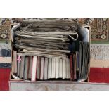 Box of diaries and vellum indentures/deeds