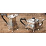 A late VIctorian five piece silver tea set,