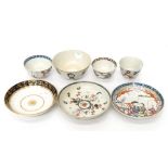 A collection of Oriental ceramics, comprising an early 19th Century rice bowl and saucer,