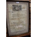 An original 18th-century Insurance Policy, dated 1750, No.