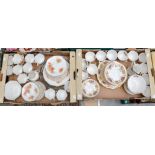 A Victorian part tea service with a 'Marne' part tea service with two Royal Doulton cabinet plates