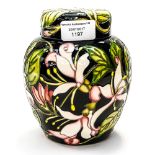 A Moorcroft ginger jar and cover signed by artist 2012 K Cunlin?,