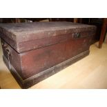 A stained pine tool box,