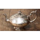 A 19th century German silver tea pot stamped Schelhaas 0.