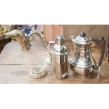 A Mappin & Webb coffee pot including filter,