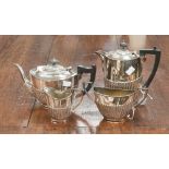 A four piece plated coffee/tea set