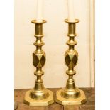 A pair of Victorian brass,