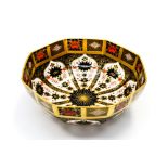 A Royal Crown Derby, Old Imari 1128 pattern, octagonal bowl,