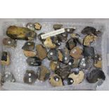 A collection of Neolithic Stone Age Flint tools to include an hand axe, blade cores and scrapers.