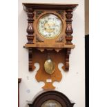 A 19th Century wall clock, by Gustav Becker,