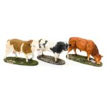 Three Sherratt and Simpson cattle figures,