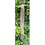 A pair of stone Tuscan columns,