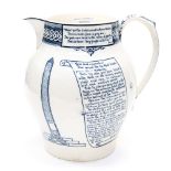 A 19th century Wedgwood Commemorative pitcher of American Civil War interest,