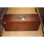 A 19th century mahogany sewing box,