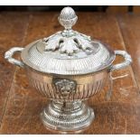 A silver plated, twin handled pedestal trophy, Hawstone Park, Millennium 2000,