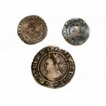 Elizabeth 1st Sixpence 1565, mm Rose, Half Groats 1582 mm Sword,