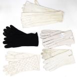 A collection of leather gloves,