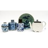 19th century blue and white Oriental ceramics to include ginger jars,