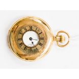 An 18ct gold Waltham half hunter pocket watch,