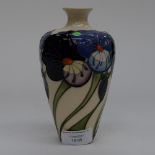 A Moorcroft vase in the pansy pattern, 1st quality,