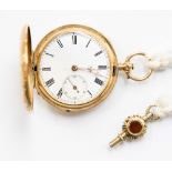 An 18ct gold keywind small pocket watch,